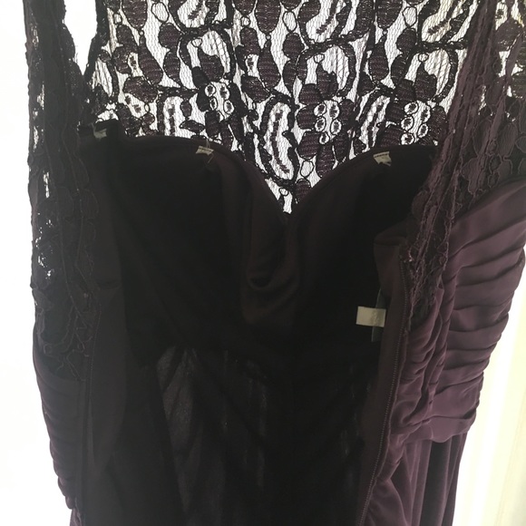 David’s Bridal Bridesmaid Dress Maxi Plum - Picture 5 of 6